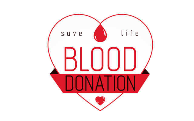 picture of heart with text that reads "save life blood donation"