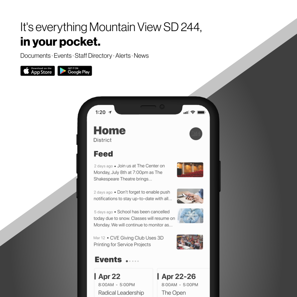 Its everything Mountain View SD 244 in your Pocket. 